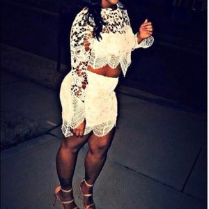 2 piece lace skirt set